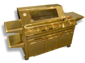 A Gold Grill - worth a lot...not very practical for Sunday BBQs 