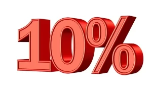 10% Down in cash to put most items in the store on our layaway program. 12 months a year!